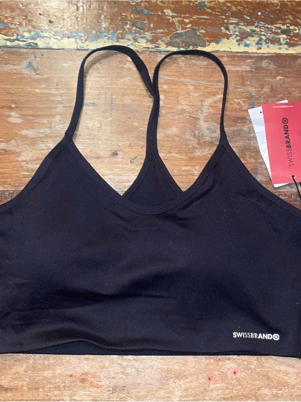 SwissBrand Black Racerback Bralette